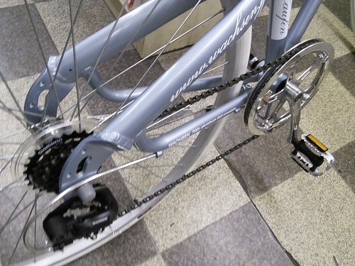 [1260]自転車 折りたたみ フルサイズクロスバイク 700×28c 6段変速 アルミフレーム 状態良好 ライトブルー