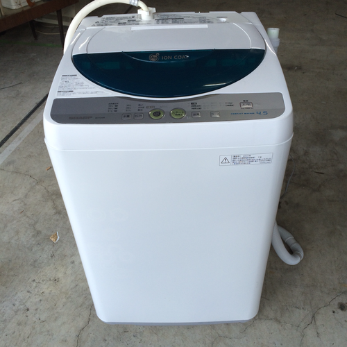 美品 SHARP 簡易乾燥付洗濯機 4.5kg ES-FG45K-A
