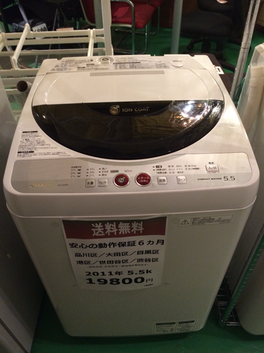 【2011年製】【送料無料】【激安】洗濯機 ES-GE55K-B