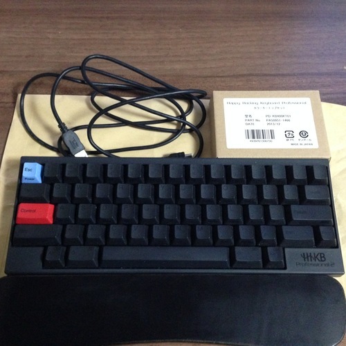 ハッピーハッキングキーボード professional2 墨 印字あり + パームレスト