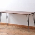 アンティーク 古材の鉄脚テーブル(机、作業台)181×58cm