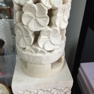 バリ石彫りストーンキャンドルホルダー