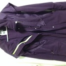 adidasジャケット  紫色《ライン黄緑色》