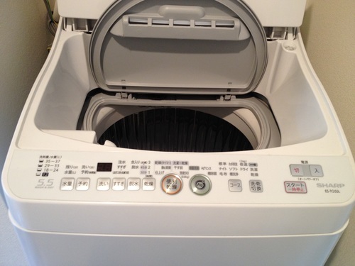 洗濯機 乾燥機能付き SHARP ES-TG55L 美品
