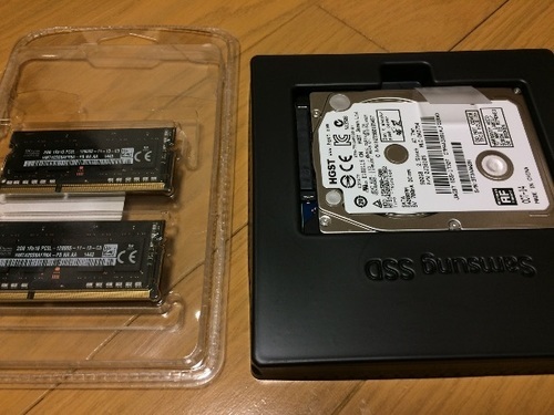 《さらに値下げしました》Macbook Pro 13inc 2013 についていたHDD 500GBとメモリ2GB×2