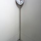 20.5cmポール型 スタンド式　時計 /シルバー