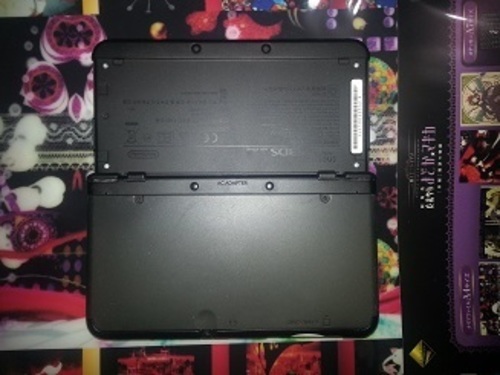 中古 NEW3DS(黒) 上側純正パネル無、本体のみVer.9.1.0