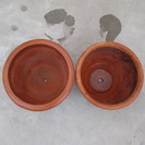 ★中古★テラコッタ（植え木鉢）★２種　各１個 ★陶器製　　