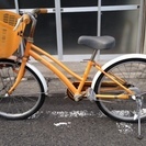 鹿児島市　子供用自転車　20インチ　黄色　前かごライト付き　中古...