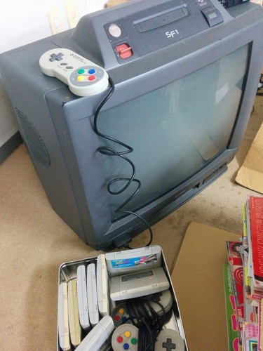 スーパーファミコン内臓テレビ＆ソフト