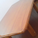 【終了】木製折りたたみ机（重たいです）(無料)