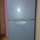 ２ドア冷蔵庫　ナショナル　ＮＲ－Ｂ１２１－Ａ形　ﾌﾞﾙｰ 2002年製