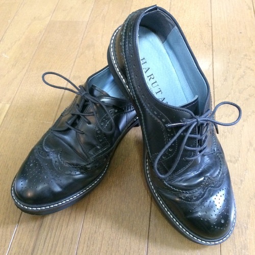 値下げ 24cm HARUTA ハルタ レザーウィング シューズ 革靴 www