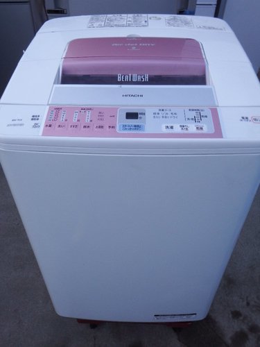 日立 7.0kg 全自動洗濯機（ピンク）HITACHI ビートウォッシュ BW-7LV-P