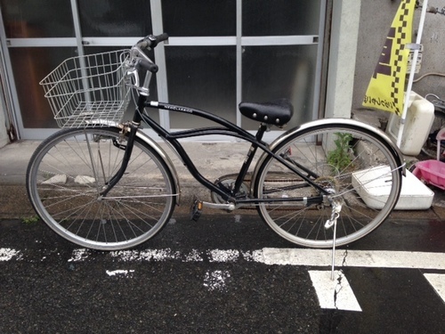 鹿児島市中古自転車レトロ風シティサイクル黒新品鍵付きライト付き前かごつき エウレカ 鹿児島中央の自転車 の中古あげます 譲ります ジモティーで不用品の処分