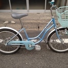 鹿児島市　新古車　子供用自転車　20インチ　水色カラー　前かごラ...