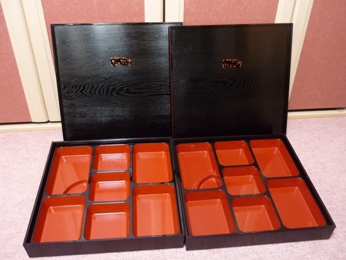 料理屋さんの幕の内弁当箱特大2個セット で１000円♬中古