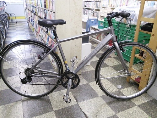 [1275]中古自転車　クロスバイク　BRIDGESTONE ブリヂストン ordina オルディナ S3　27インチ　3×7段変速　アルミフレーム　Vブレーキ　BAA自転車安全基準適合　グレー