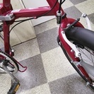 [1509]中古自転車　折りたたみ自転車　20インチ　外装6段変速　LEDオートライト　Vブレーキ　レッド