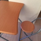 【無料】木製　折り畳み式　テーブル＆チェアーセット