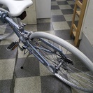 [1591]中古自転車　珍しいフルサイズ700Cの折りたたみ自転車　WACHSEN(ヴァクセン)　折りたたみ　クロスバイク　700×28C　6段変速　軽量アルミフレーム　状態良好　シルバー×ホワイ