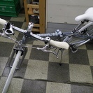 [1591]中古自転車　珍しいフルサイズ700Cの折りたたみ自転車　WACHSEN(ヴァクセン)　折りたたみ　クロスバイク　700×28C　6段変速　軽量アルミフレーム　状態良好　シルバー×ホワイ