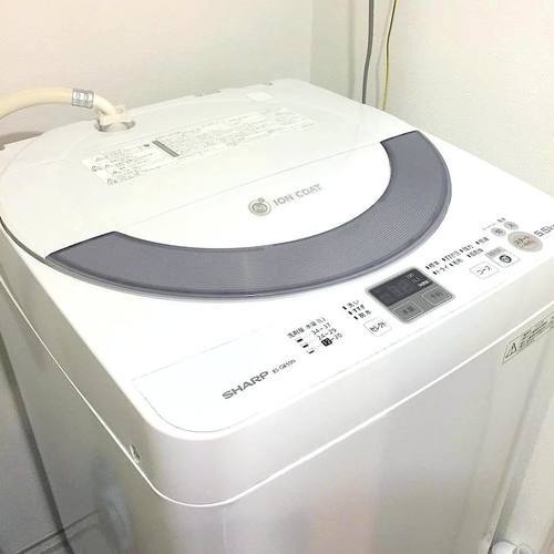 【美品・格安】SHARP Ag+イオンコート洗濯機 簡易乾燥機能付 5.5kg ES-GE55N