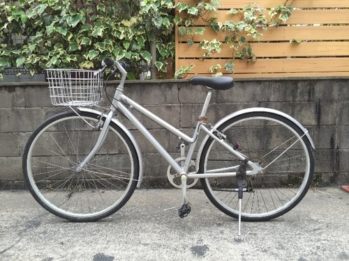 売り切れました。ありがとうございました。鹿児島市 中古自転車 クロスバイク？アルミフレーム 軽い 6速
