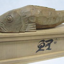 【鯉】横山一夢作◆木彫り◆彫刻◆共箱◆置物◆骨董