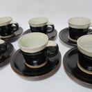 【牛ノ戸焼】カップ＆ソーサー◆６客セット◆陶器◆コーヒー