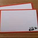 名刺サイズ　カード　うつぶせパンダ　5枚セットで50円です。