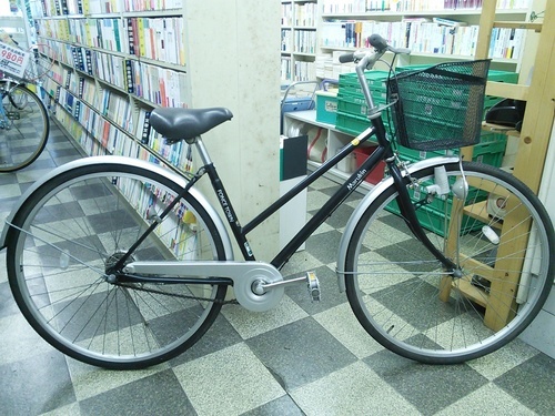 [1670]中古自転車　リサイクル自転車　マルキン　シティサイクル　27インチ　シングル　BAA自転車安全基準適合　ブラック