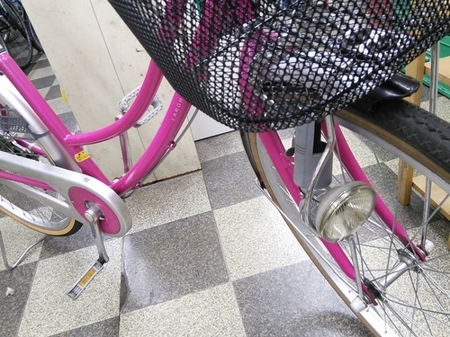[1637]中古自転車　リサイクル自転車　シティサイクル　ママチャリ　26インチ　シングル　ピンク