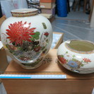 陶彩のやきもの　花瓶と灰皿