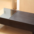 ローテーブル（木製・ガラス製）100×50×32cm