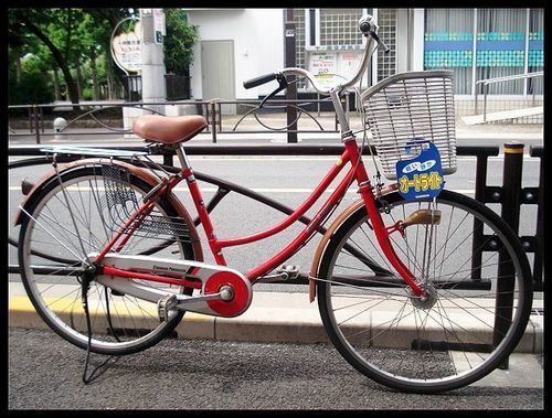 ★リサイクル(再生)自転車・中古自転車・ホームサイクル・26インチ・LEDオートライト・赤色