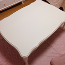 商談中 中古☆猫足 長方形 白テーブル