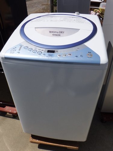 HITACHI パワー浸透洗浄 白い約束 洗濯乾燥機 ブルー NW-D8GX　8ｋｇ