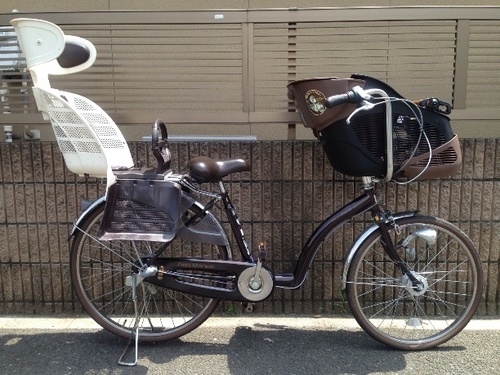 【販売済】【209】美品  子供乗せ自転車  プチママン  LEDオートライト  鍵新品【24500円】