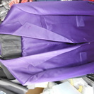 紫サテンのスーツ　　カラオケ等ステージ衣装
