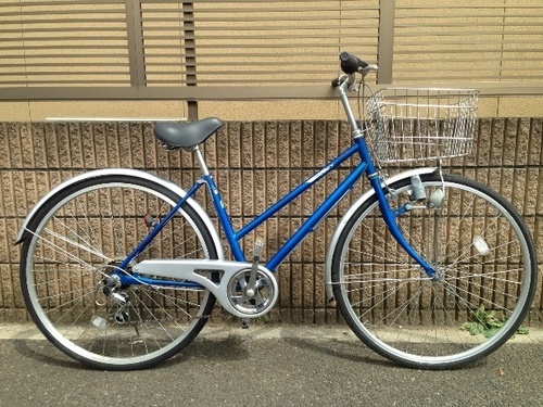 【販売済】【219】シティサイクル  27インチ  ダイナモライト  外装6段変速【6980円】