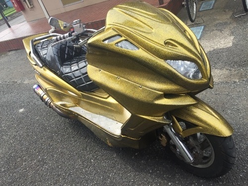 マジェC 5連メーター フルエアロ 激ラメ金