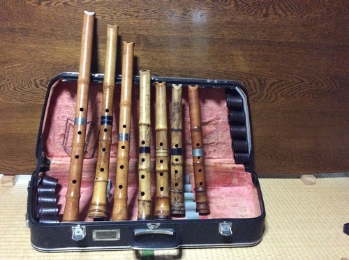 天然竹製/木管 尺八セット 安く譲ります。