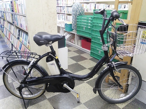 [1355]電動アシスト自転車　YAMAHA PAS CITY ヤマハ パス シティ　リチウムイオンバッテリー　20ンチ　3段変速　アルミフレーム　BAA自転車安全基準適合　ブラック