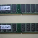 パソコンのメモリ DDR400 DIMM ｃｌ3　 1GB ×２...