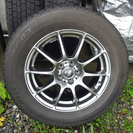 フォレスターに　A-TECH SCHNEIDER STAG　16インチ　6.5J　PCD100　5穴　オフセット48　4本スタッドレス（205/65R16）付き
