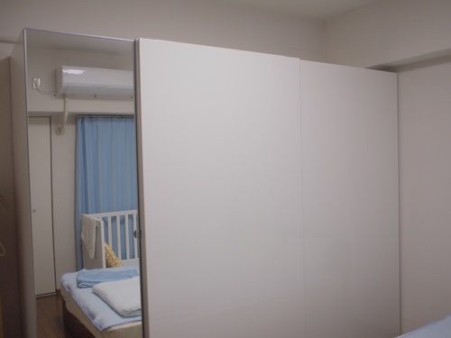 【終了】☆最終値下げ☆ IKEA イケア 大型収納クローゼット 鏡 たんす 白 （定価15万円）