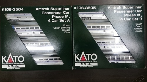 ①Nゲージ（Ｎスケール）　KATO　アムトラック　3504と3505