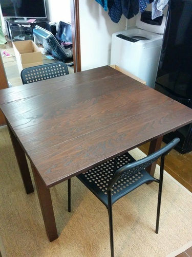 IKEA制ダイニングテーブル＆椅子×2（BJRSTA　ADDE×2）　（15～16日取引希望）
