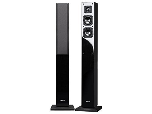 ＜終了＞☆美品☆　DENON SC-T11SGK トールボーイ スピーカー　2本ペア　ピアノブラック鏡面仕上げ